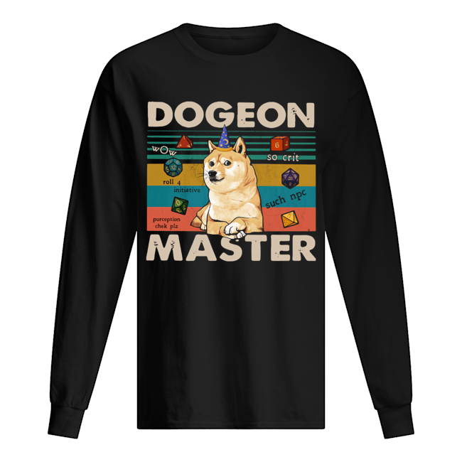 Shiba Dogeon Master Vintage Long Sleeved T-shirt 