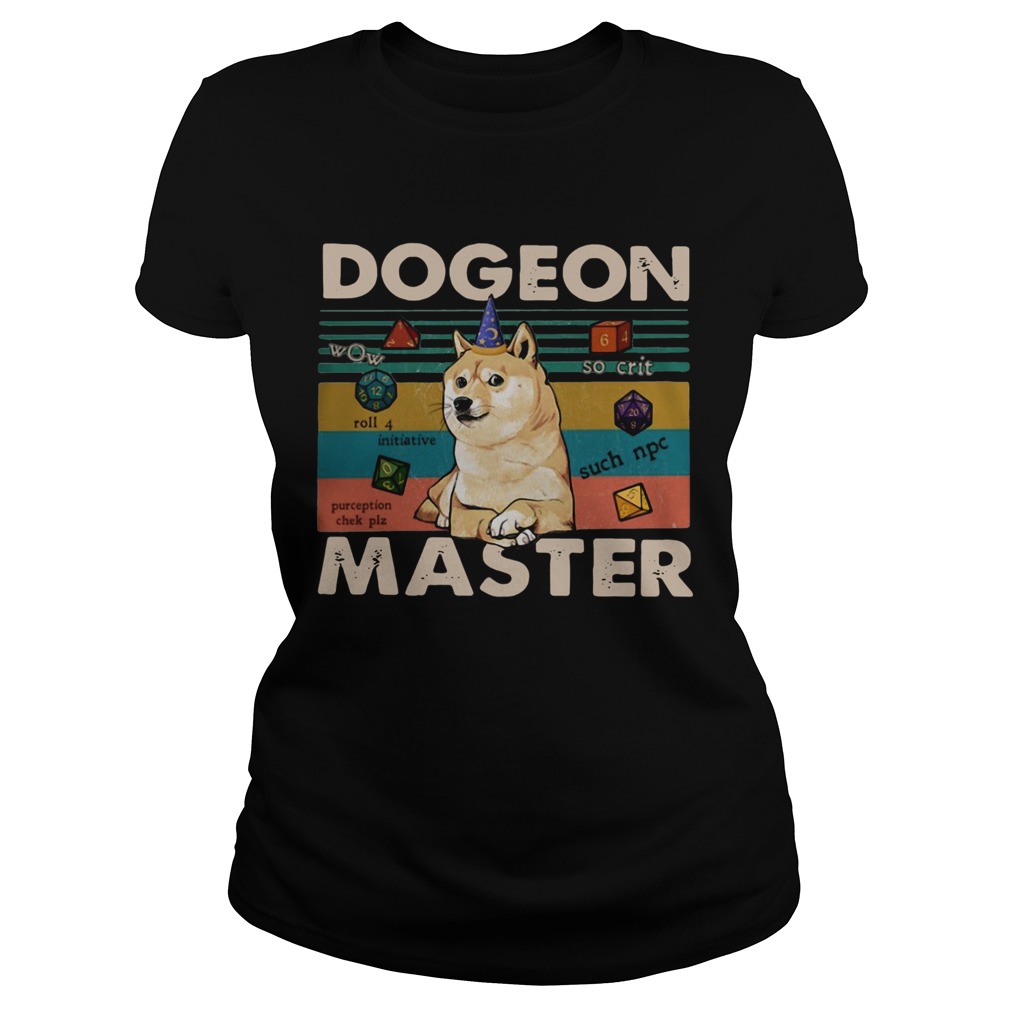 Shiba Inu Dogeon dungeon master vintage Classic Ladies