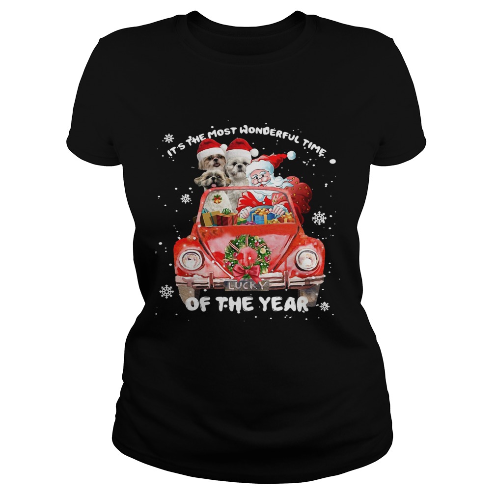 Shihtzu Wonderful Time Of The Year Christmas Classic Ladies