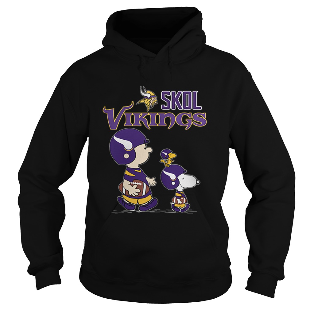 Skol Vikings Charlie Brown and Snoopy Minnesota Viking Hoodie