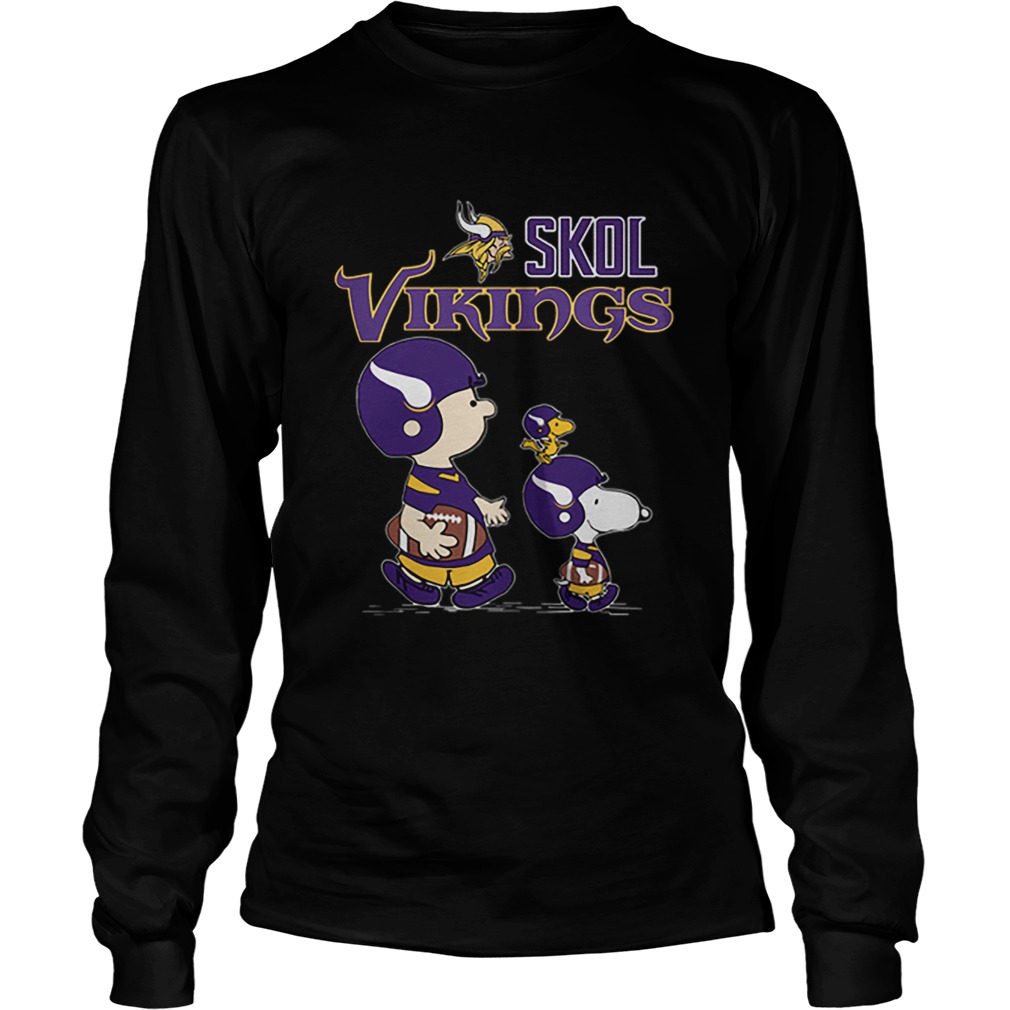 Skol Vikings Charlie Brown and Snoopy Minnesota Viking LongSleeve