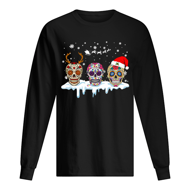 Skull Tattoos Christmas Long Sleeved T-shirt 