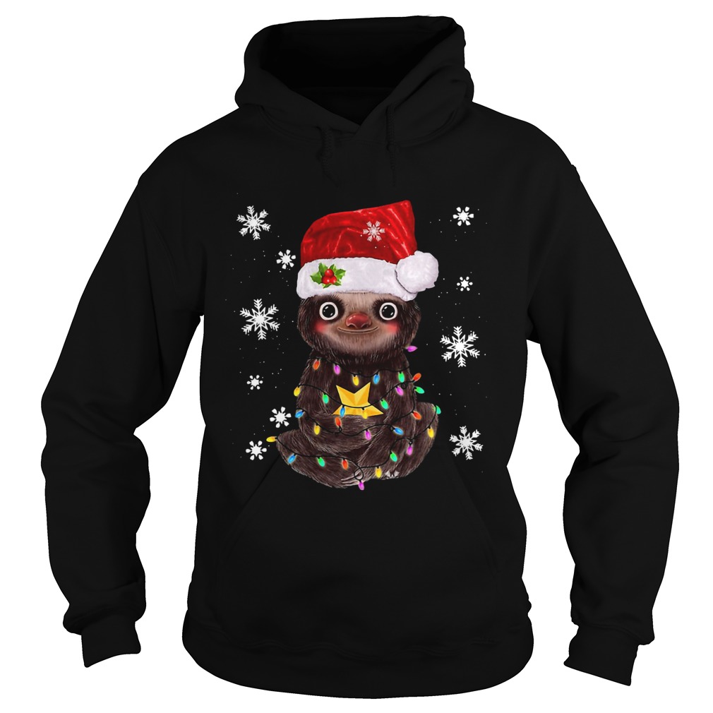 Sloth Christmas Light Hoodie