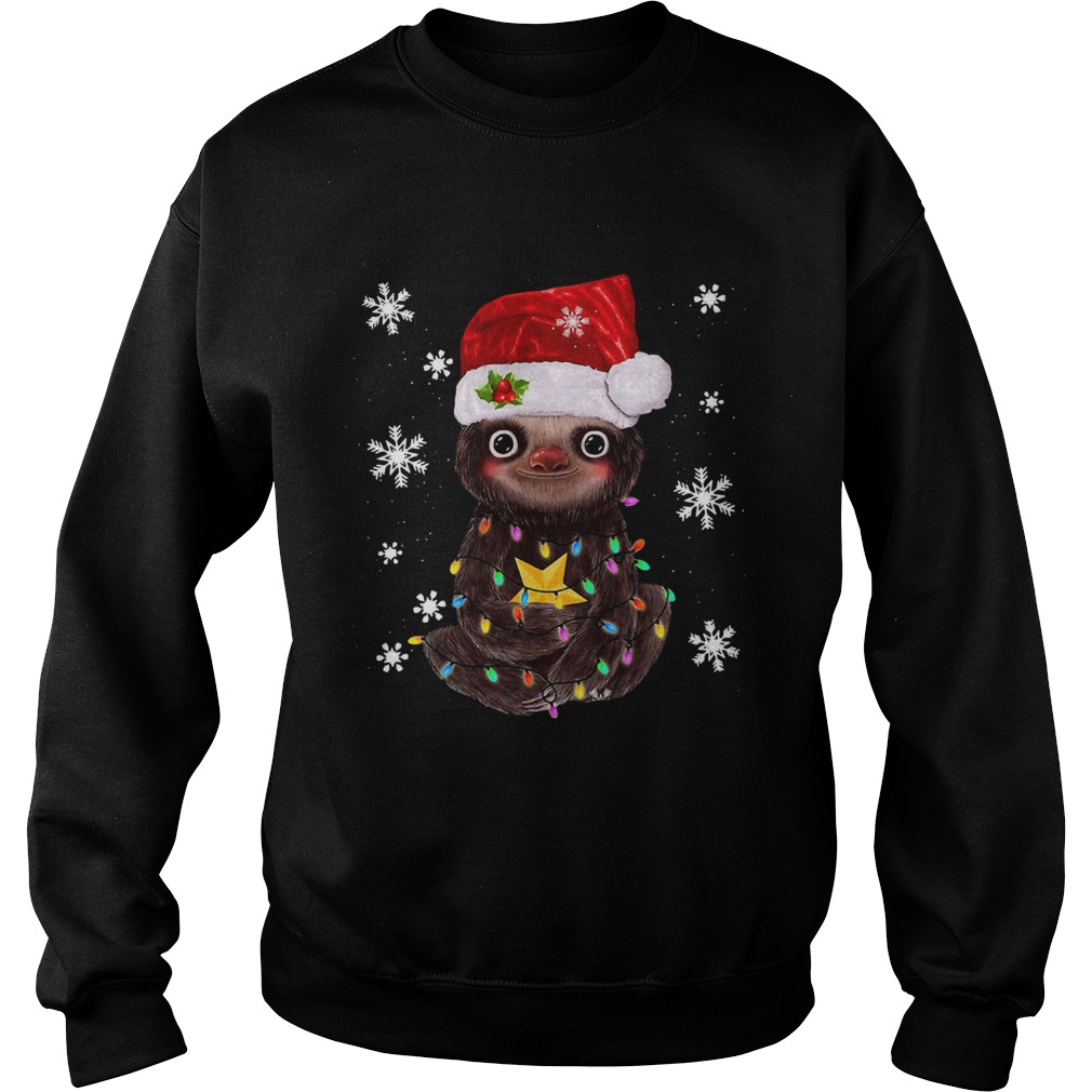 Sloth Christmas Light Sweatshirt