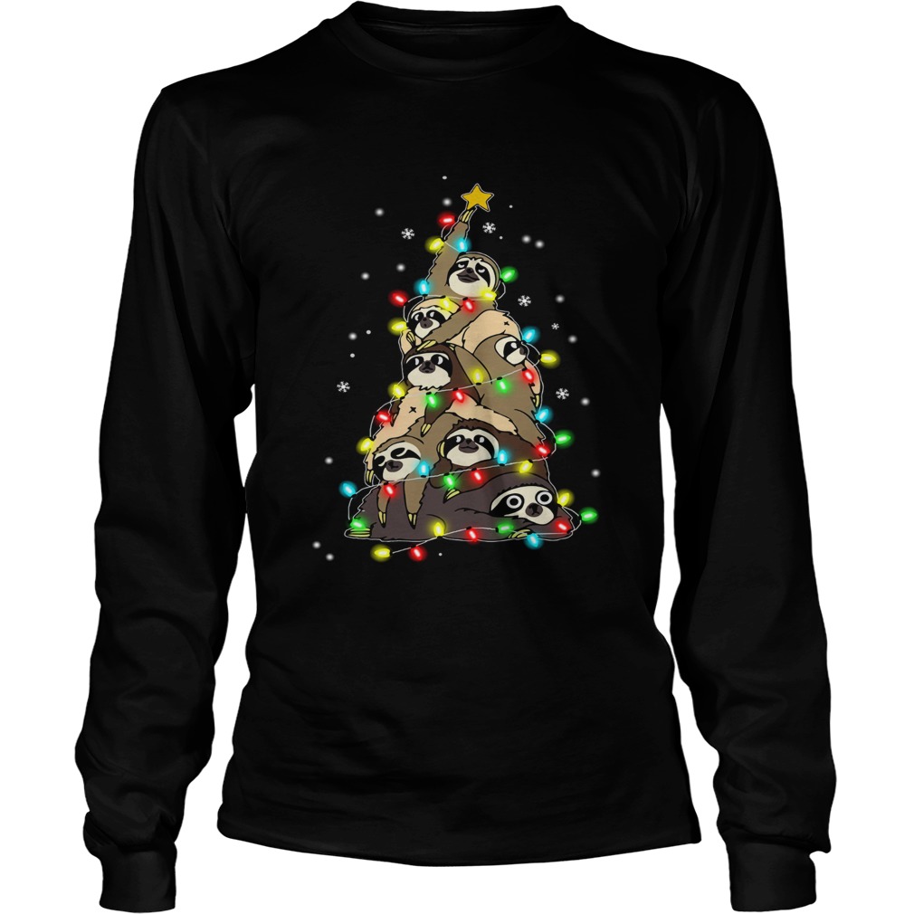 Sloth Merry Christmas Tree LongSleeve