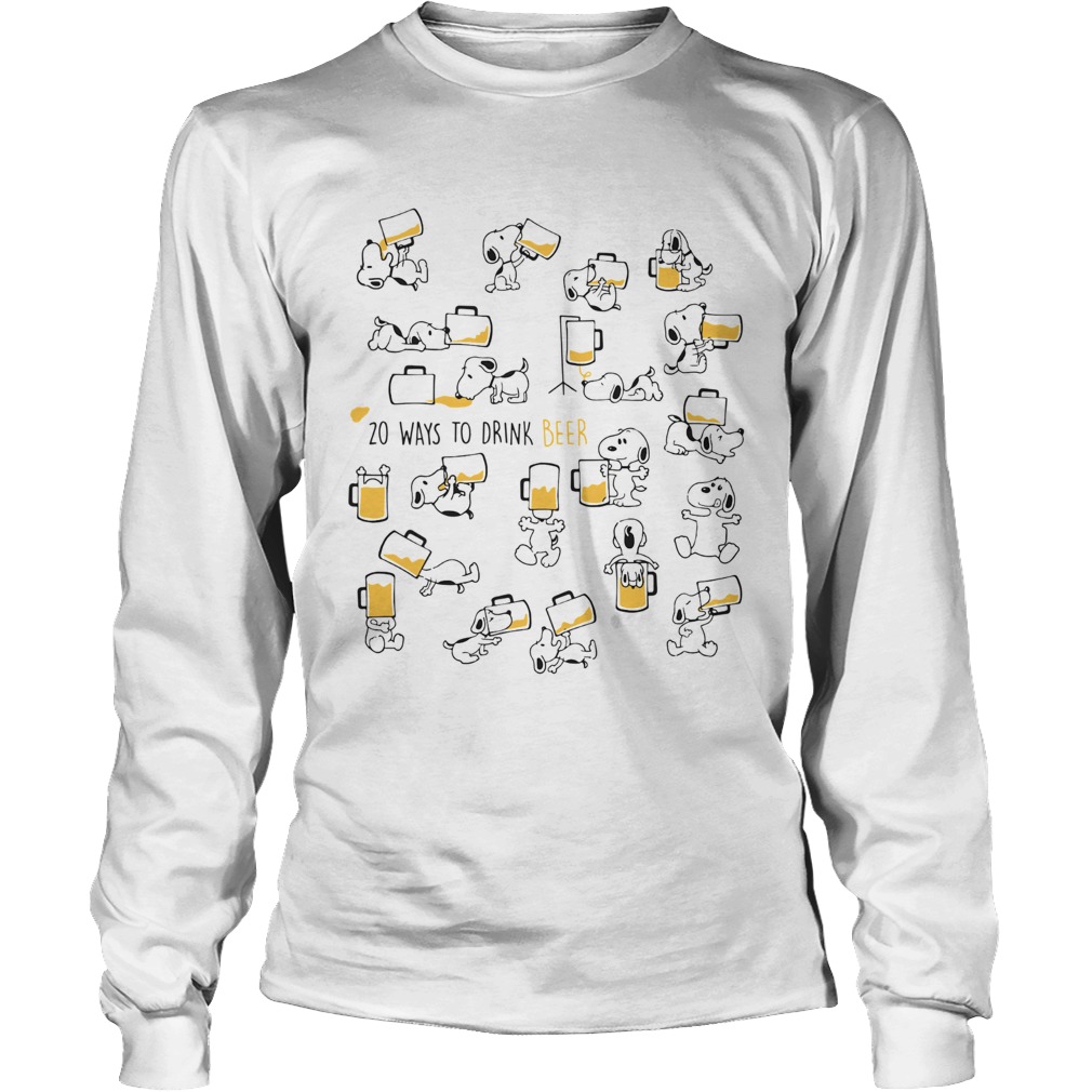 Snoopy 20 ways to drink beer LongSleeve