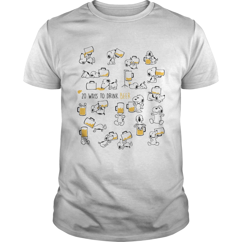 Snoopy 20 ways to drink beer shirt