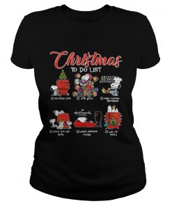 Snoopy Christmas To Do List Hallmark Funny Xmas  Classic Ladies