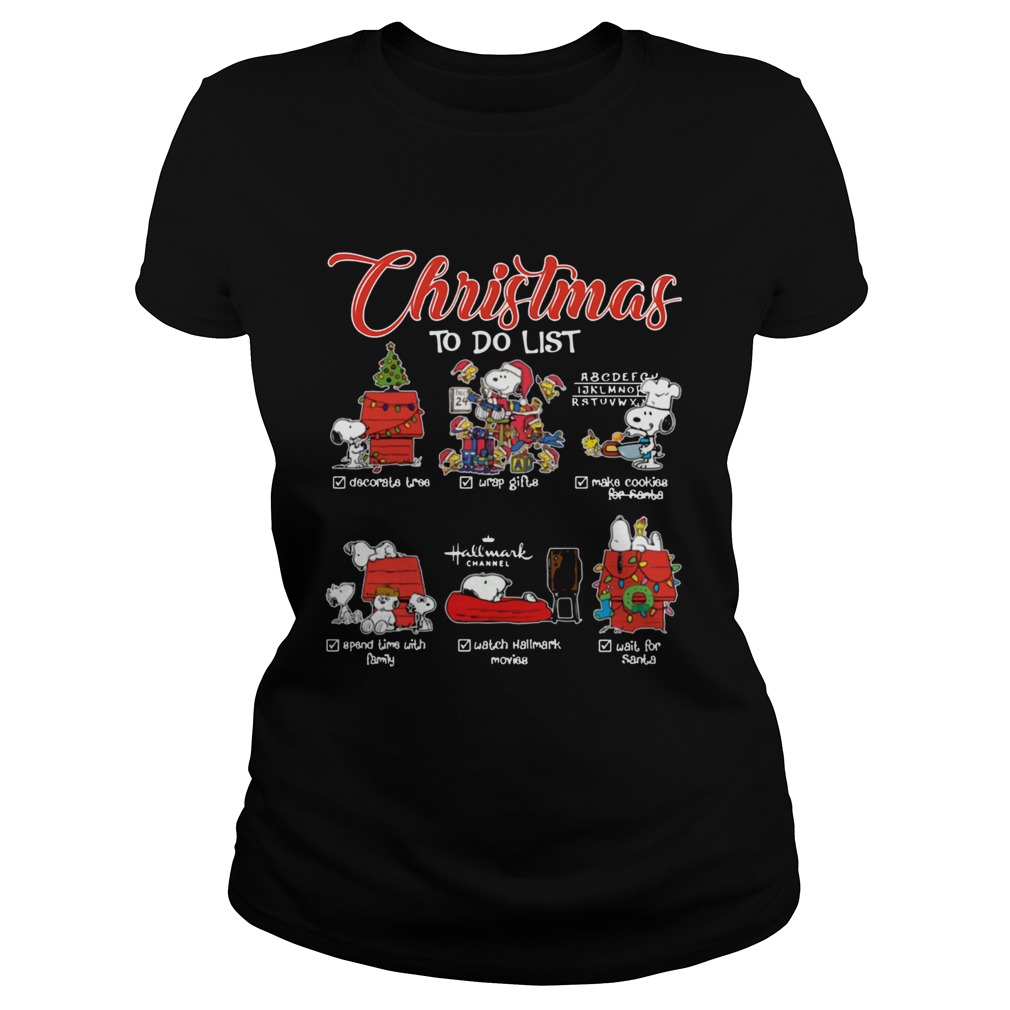 Snoopy Christmas To Do List Hallmark Funny Xmas Classic Ladies