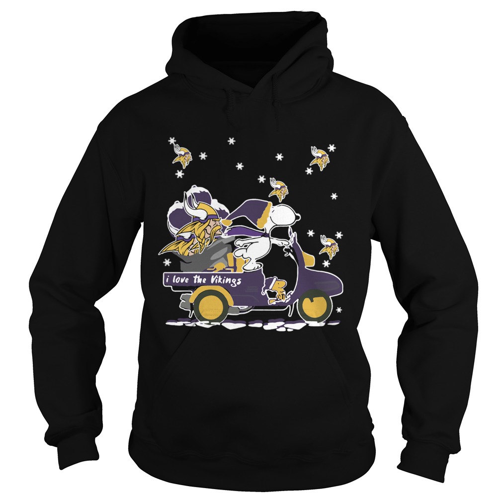 Snoopy I Love The Minnesota Vikings Christmas Hoodie