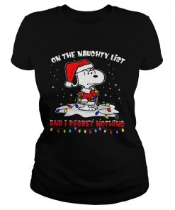 Snoopy on the naughty list and I regret nothing Christmas  Classic Ladies