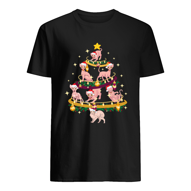 Sphynx Christmas Tree Cat Owner shirt