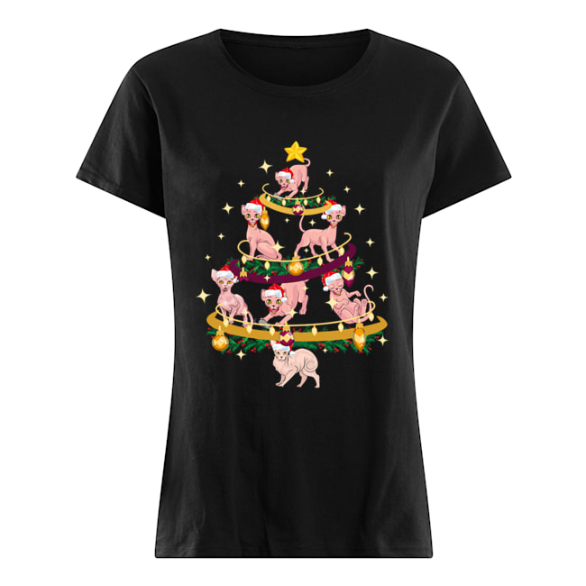 Sphynx Christmas Tree Cat Owner Classic Women's T-shirt