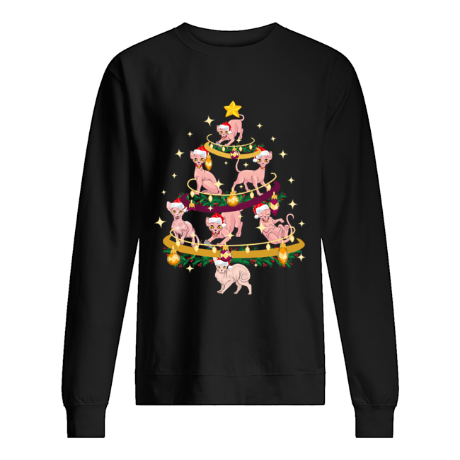 Sphynx Christmas Tree Cat Owner Unisex Sweatshirt