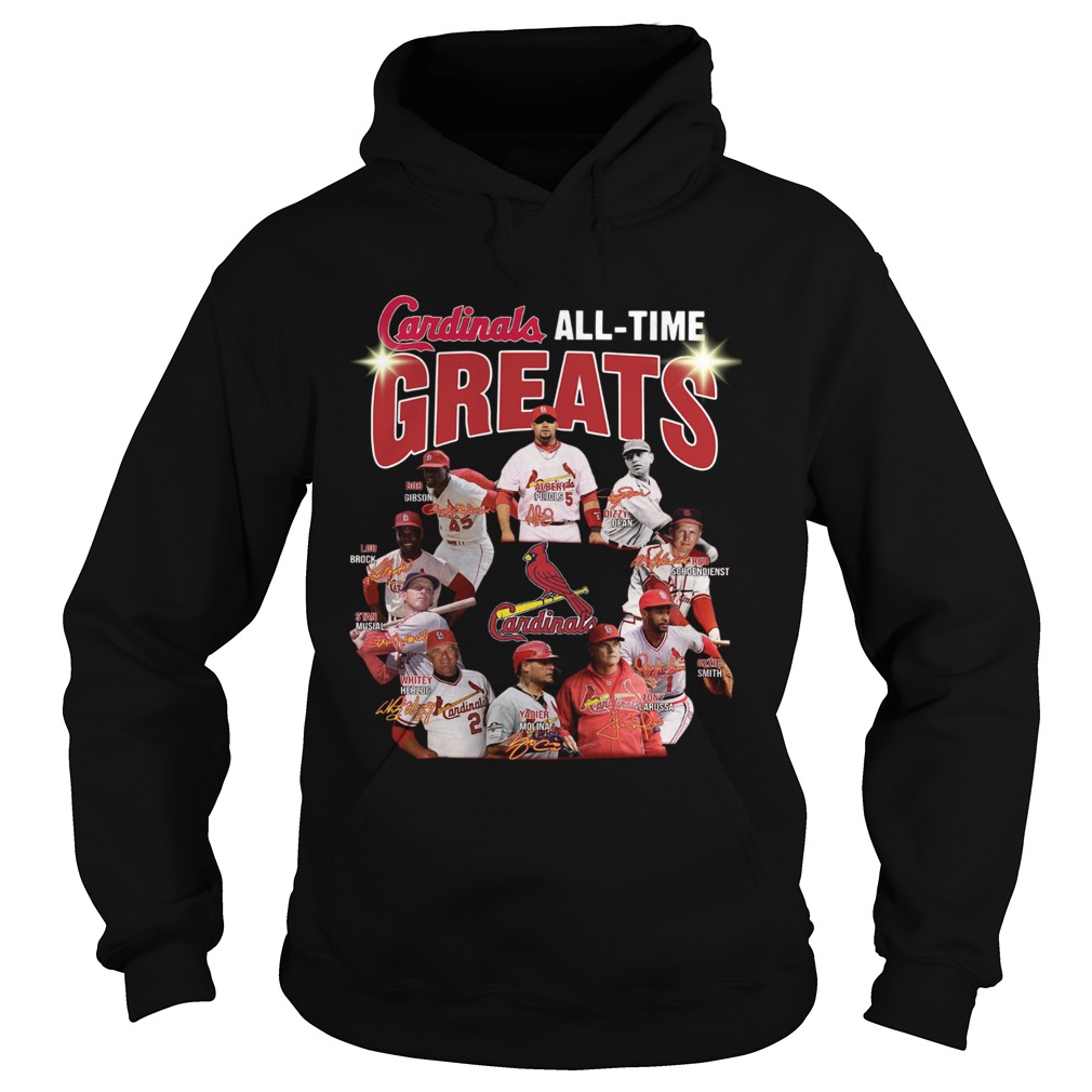 St Louis Cardinals all time great players signatures LlMlTED EDlTlON Hoodie