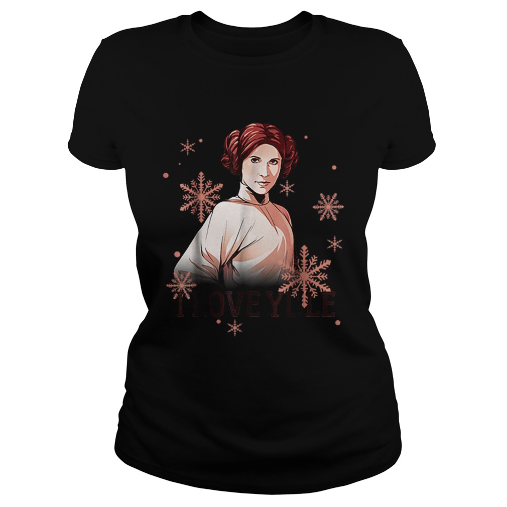 Star Wars Leia I Love Yule Christmas Snowflake Classic Ladies