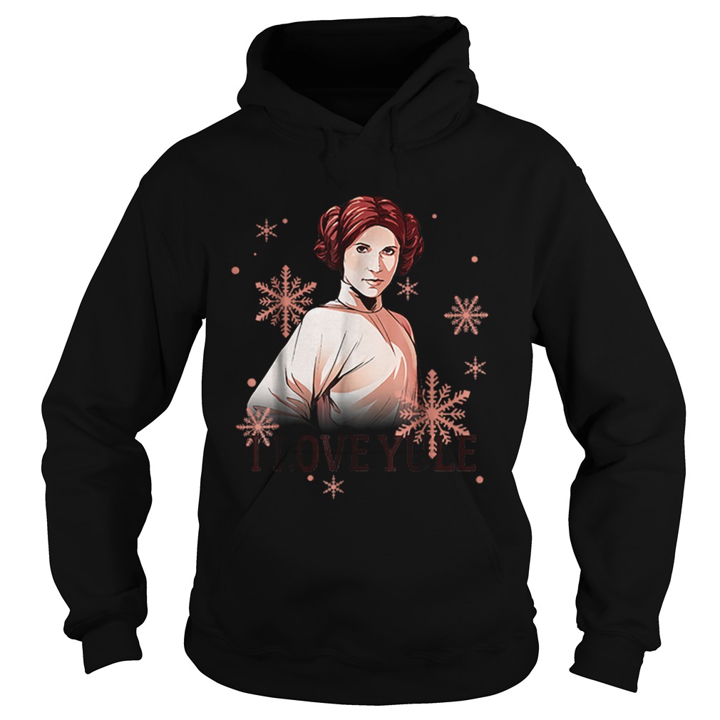 Star Wars Leia I Love Yule Christmas Snowflake Hoodie