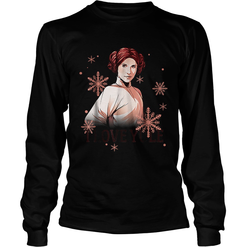 Star Wars Leia I Love Yule Christmas Snowflake LongSleeve