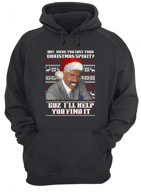 Steve Harvey Boy have you lost your Christmas spirit duz I’ll help you find it Unisex Hoodie