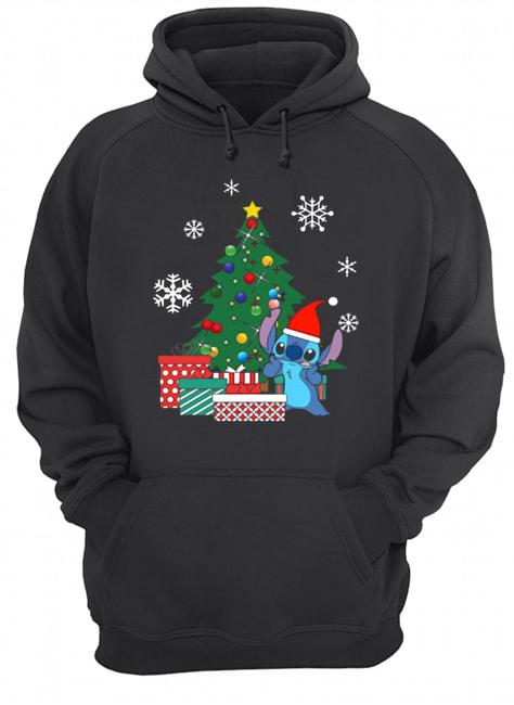 Stitch Around The Christmas Tree Unisex Hoodie