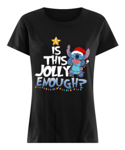 Stitch Is This Jolly Enough Christmas Lights Shirt Classic Women's T-shirt