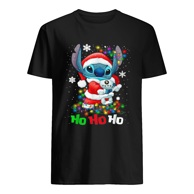 Stitch and Scrump Santa Claus Ho Ho Ho Christmas shirt