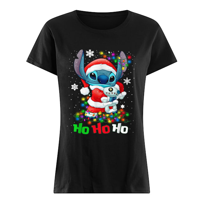 Stitch and Scrump Santa Claus Ho Ho Ho Christmas Classic Women's T-shirt