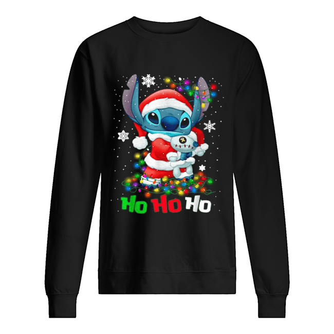 Stitch and Scrump Santa Claus Ho Ho Ho Christmas Unisex Sweatshirt