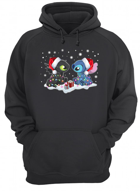 Stitch and Toothless Christmas Unisex Hoodie