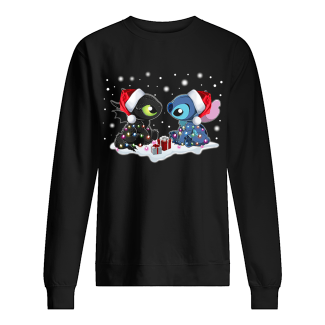 Stitch and Toothless Christmas Unisex Sweatshirt