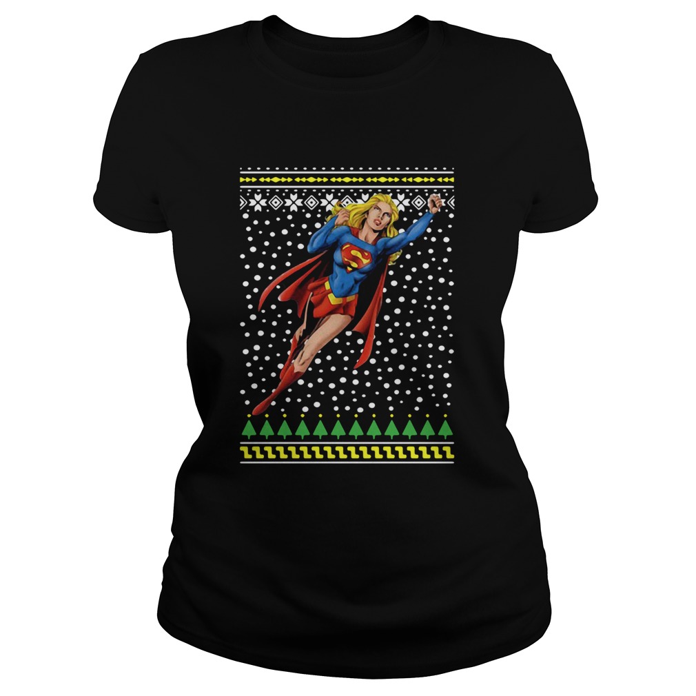 Supergirl Christmas Ugly Christmas Classic Ladies