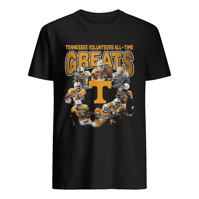 Tennessee Volunteers football All-time Greats Players Signatures shirt