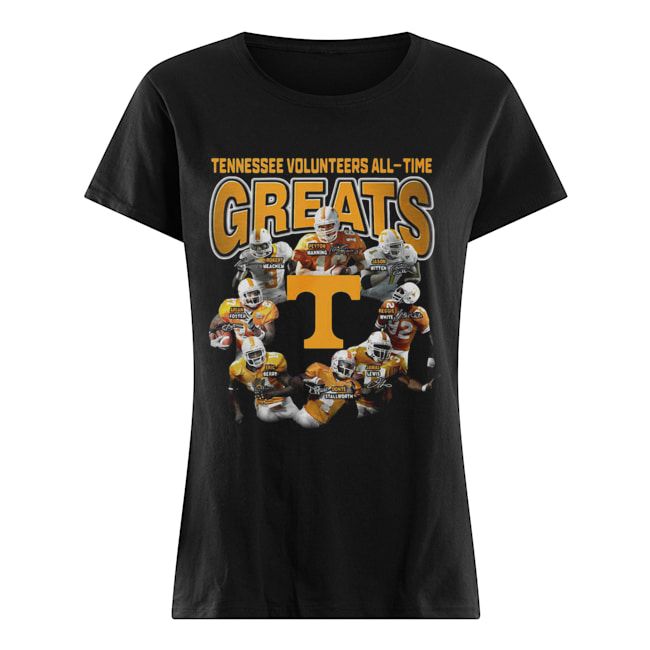 Tennessee Volunteers football All-time Greats Players Signatures Classic Women's T-shirt