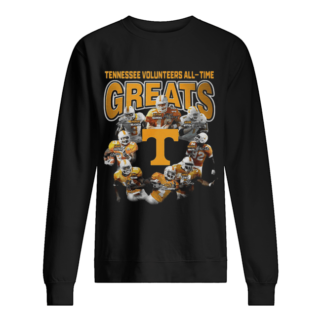 Tennessee Volunteers football All-time Greats Players Signatures Unisex Sweatshirt