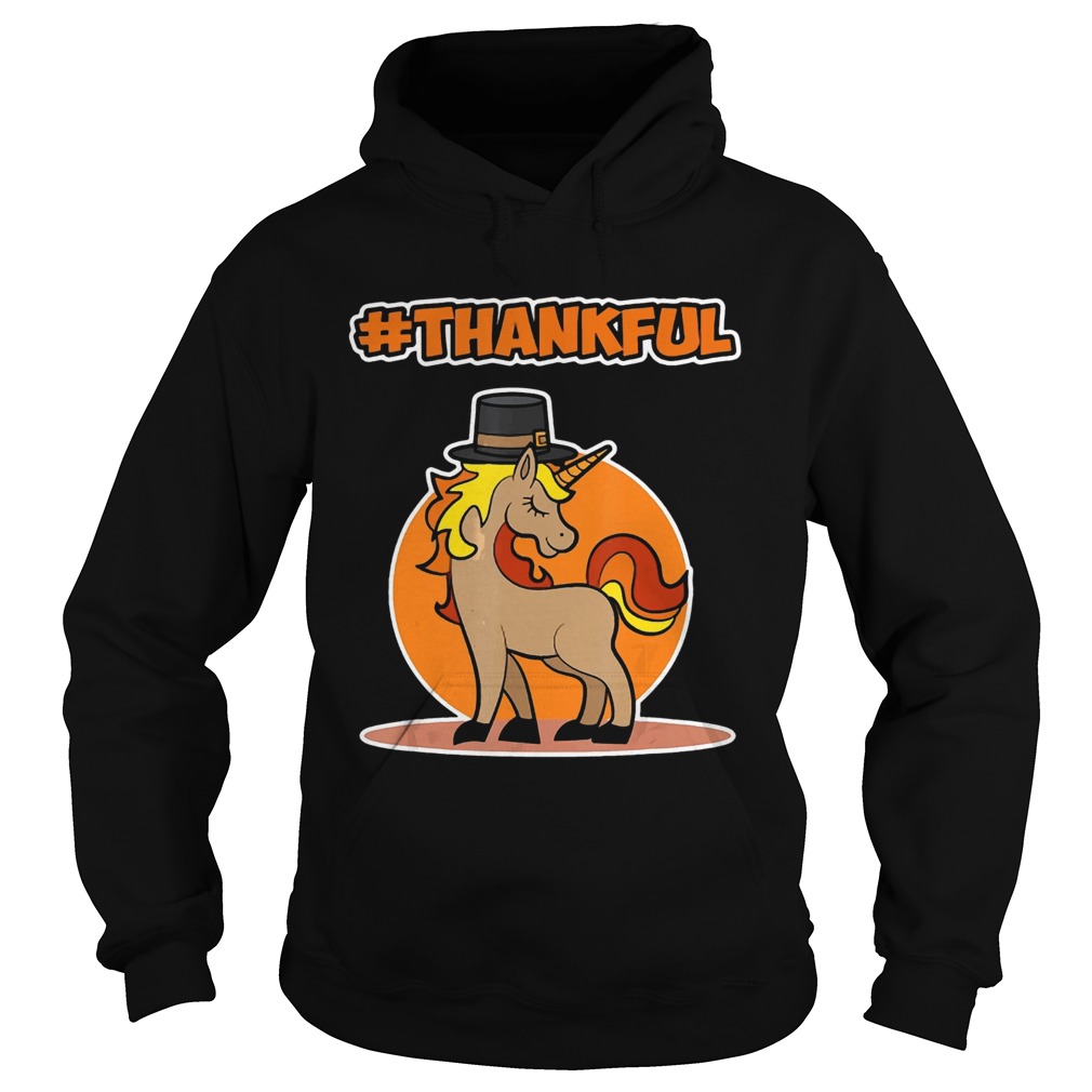 Thankful Unicorn Thanksgiving Hoodie