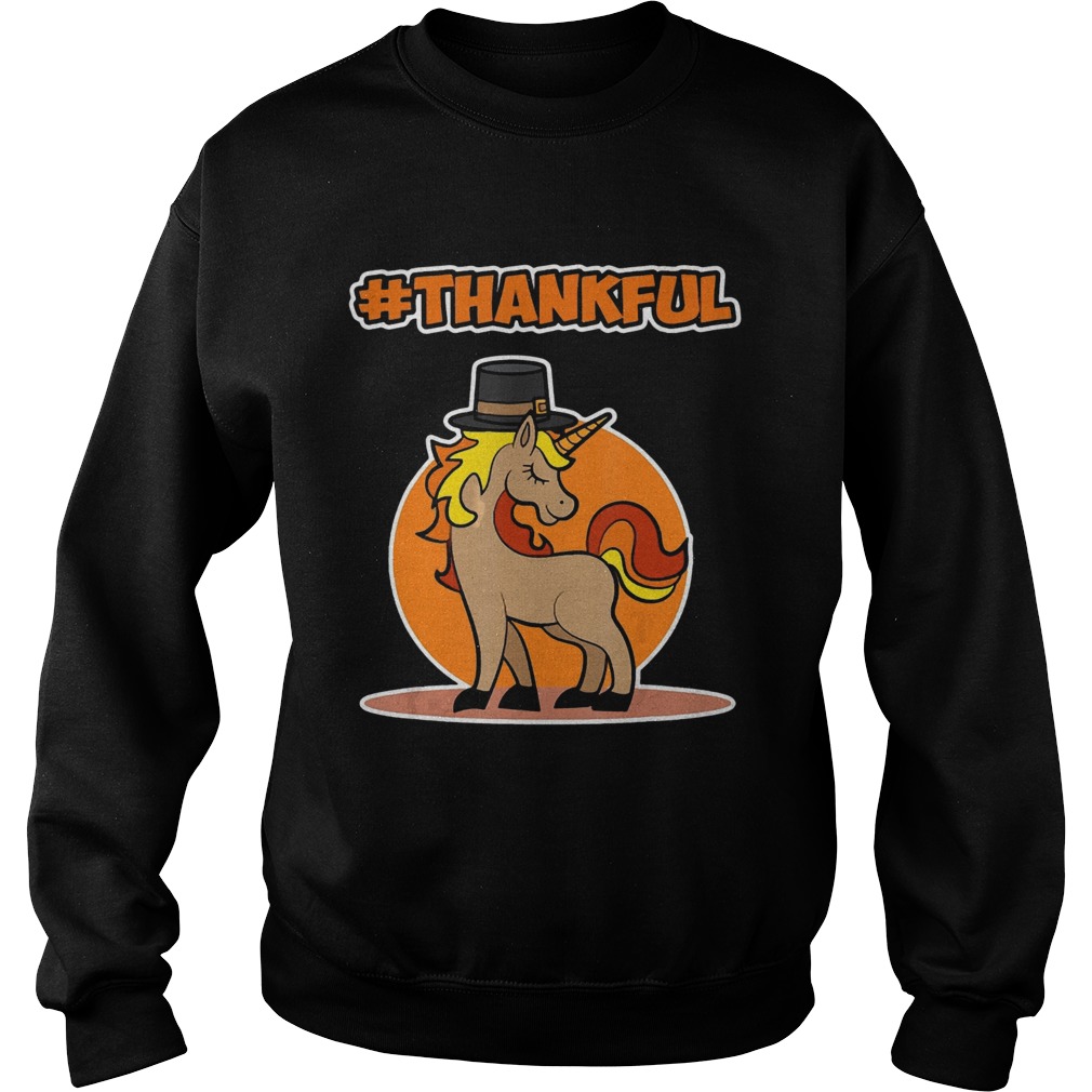 Thankful Unicorn Thanksgiving Sweatshirt