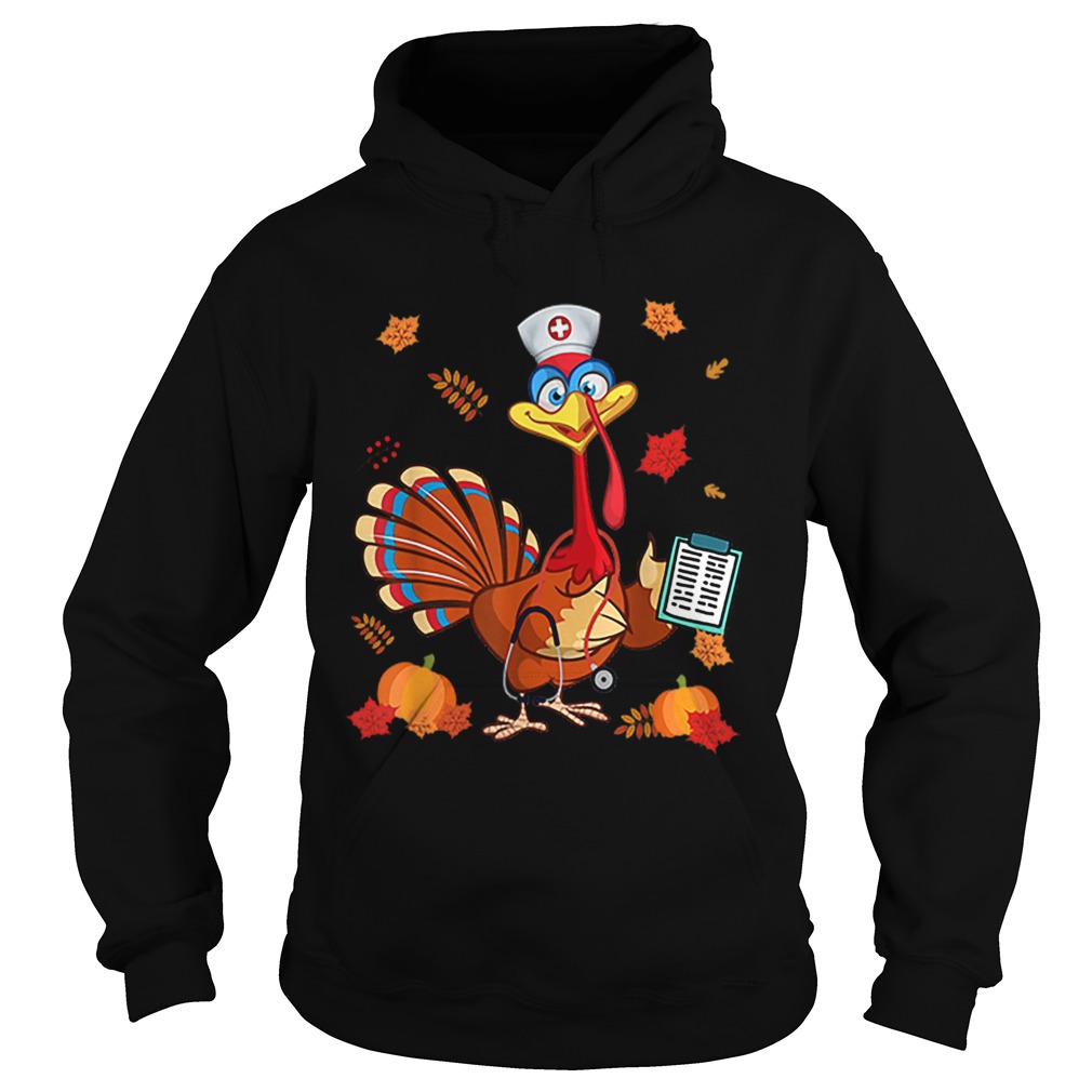 Thanksgiving Nurse Turkey Cute Family Gift Men Women Funny Hoodie