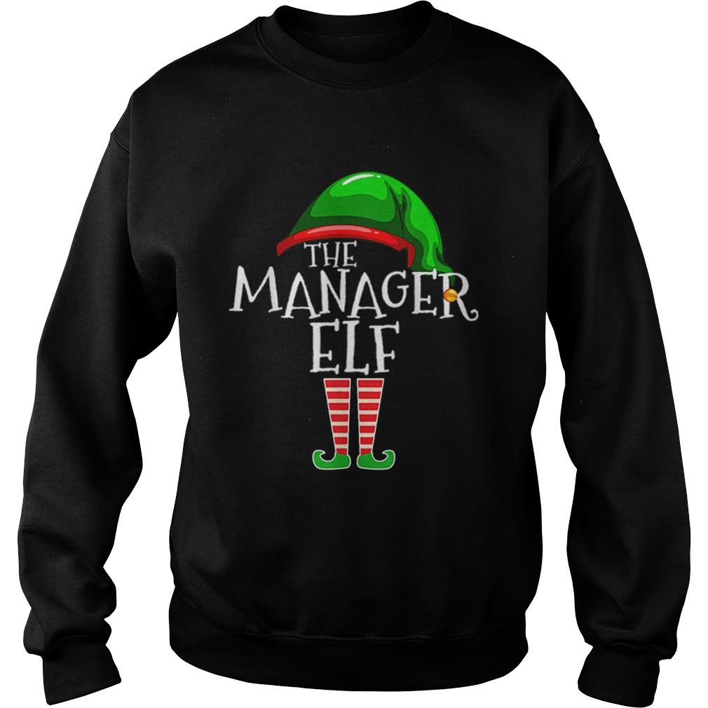 The Manager Elf Group Matching Family Christmas Gifts Boss Sweatshirt