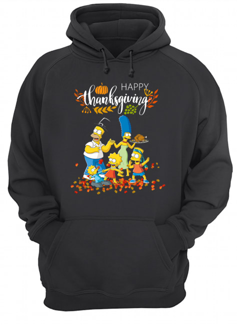 The Simpsons characters happy thanksgiving Unisex Hoodie