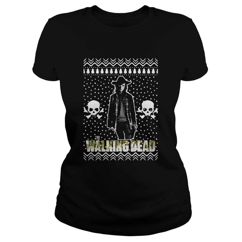 The Walking Dead Carl Grimes Santa Hat Christmas Classic Ladies