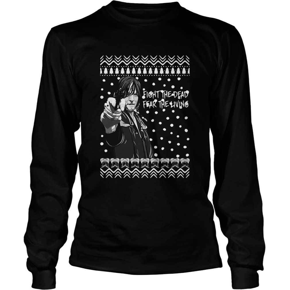 The Walking Dead Daryl Dixon Fight The Dead Fear The Living Christmas LongSleeve