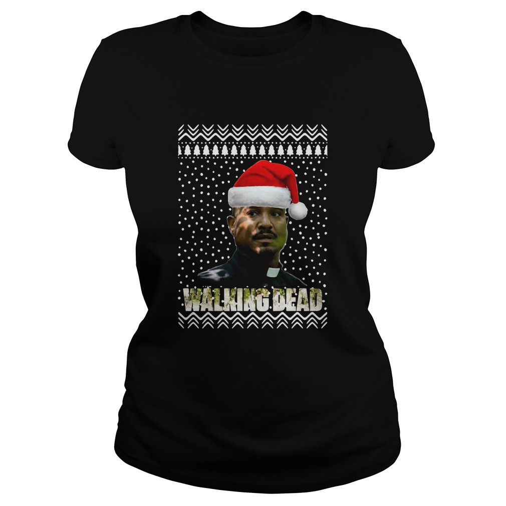 The Walking Dead Father Gabriel Stokes Santa Hat Christmas Classic Ladies