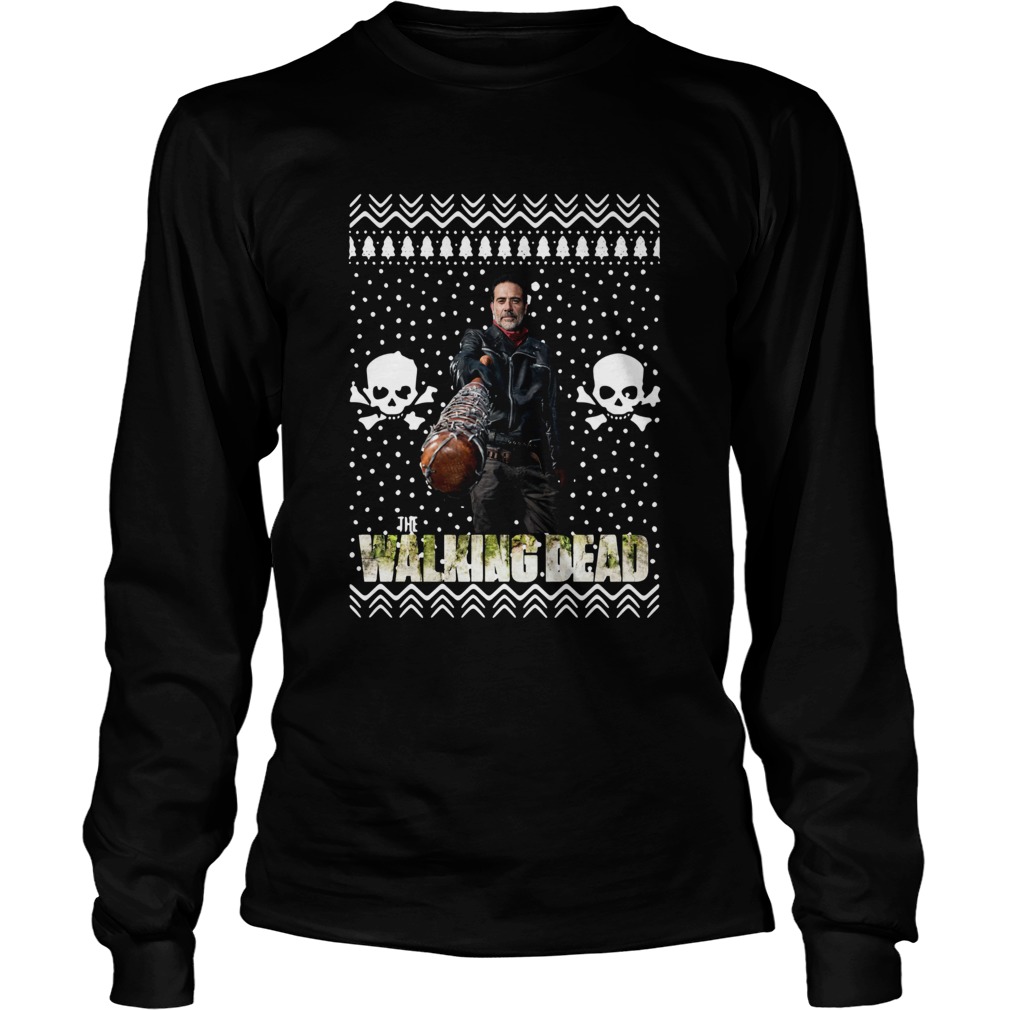 The Walking Dead Negan Santa Hat Christmas LongSleeve