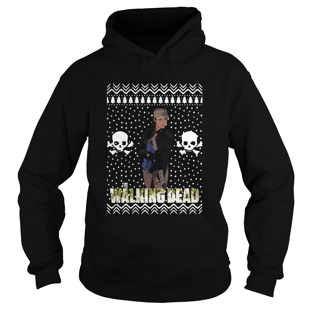 The Walking Dead Rosita Espinosa Santa Hat Christmas Hoodie