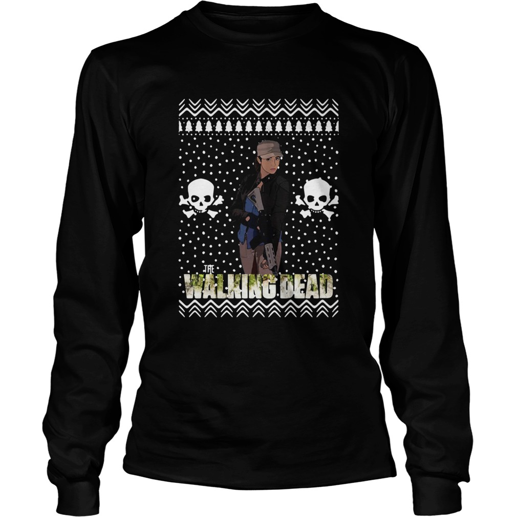 The Walking Dead Rosita Espinosa Santa Hat Christmas LongSleeve