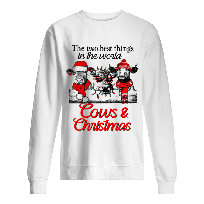 The two best thing in the world Cows and Christmas Unisex Sweatshirt