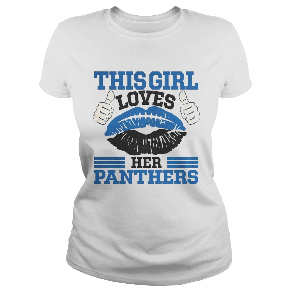 This Girl Loves Her Carolina Panthers Football Lips Classic Ladies