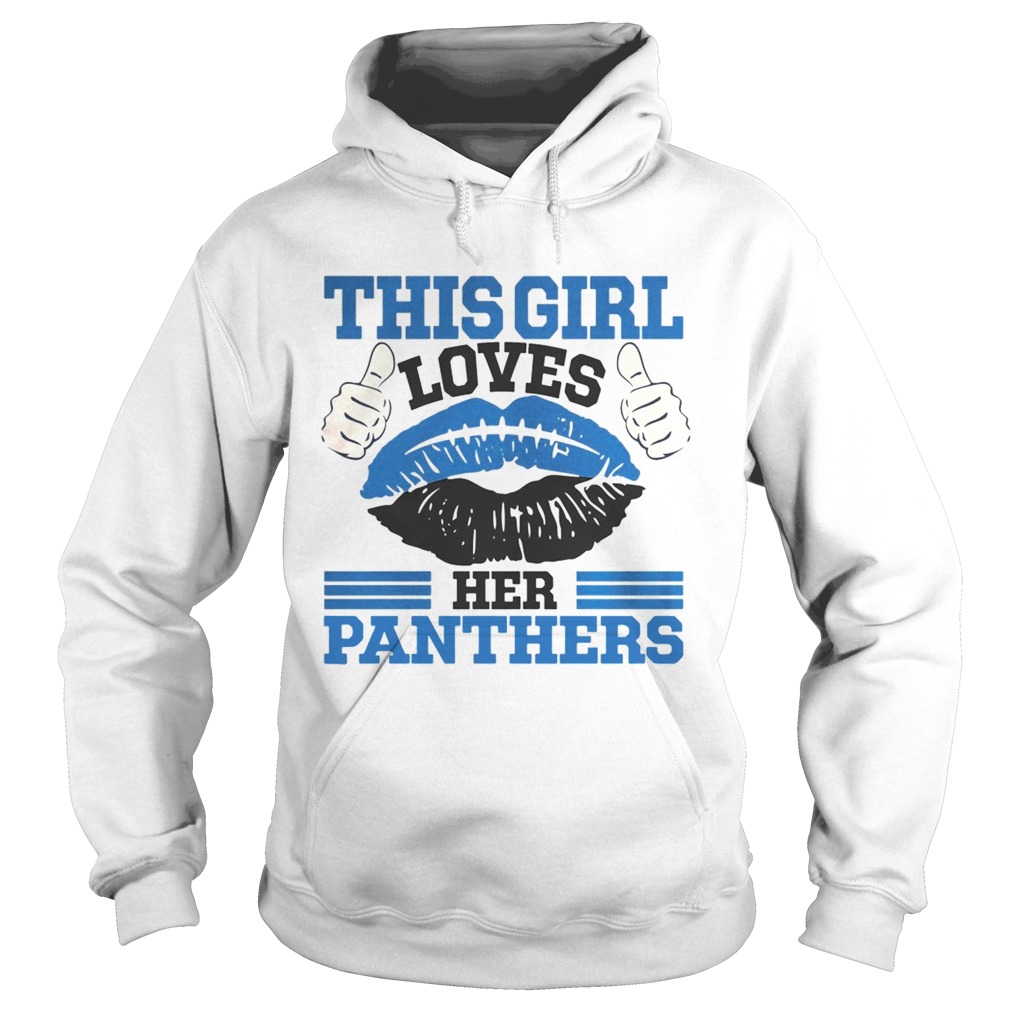 This Girl Loves Her Carolina Panthers Football Lips Hoodie