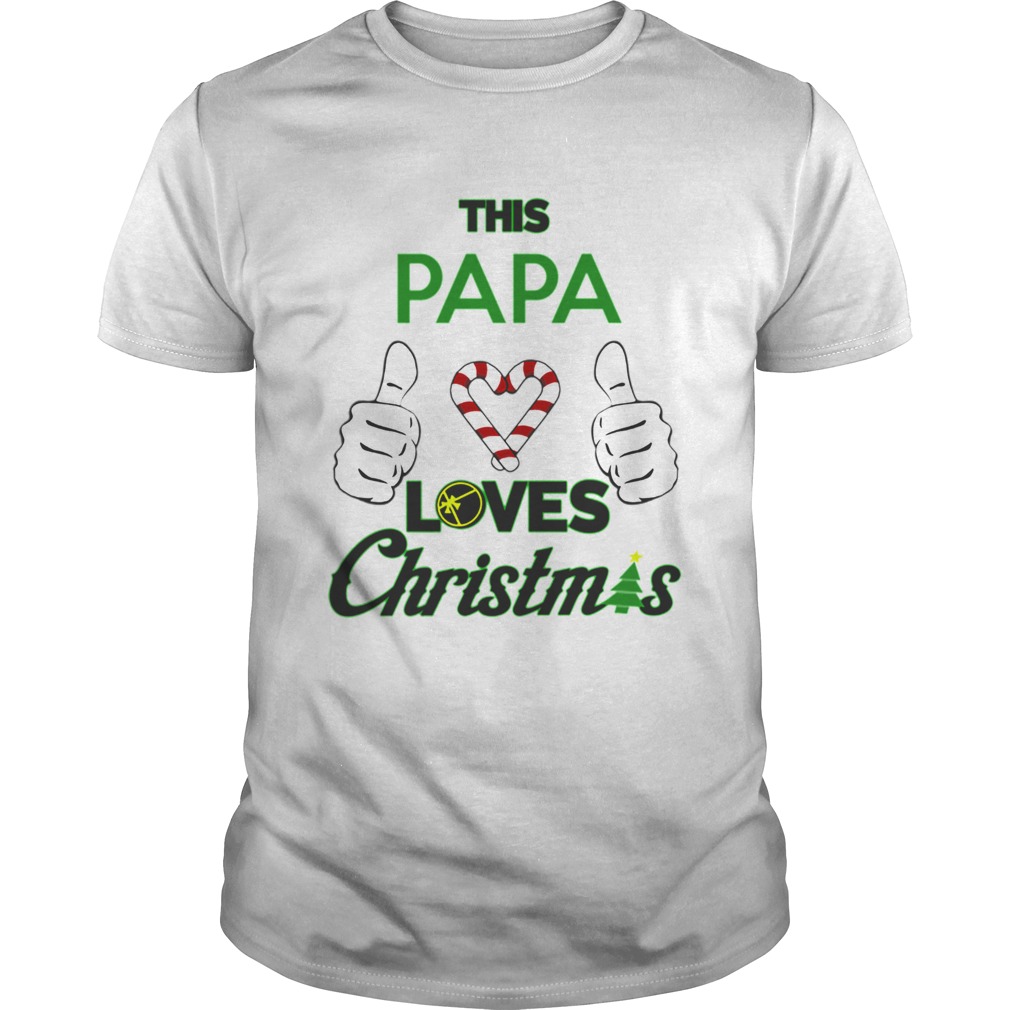 This Papa Loves Christmas Cool Funny Grandparent Holiday shirt