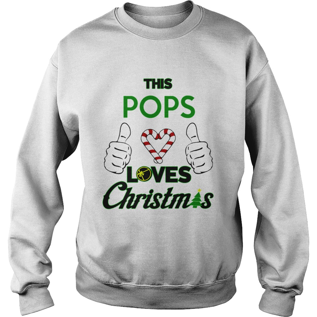 This Pops Loves Christmas Cool Fun Dad Grandparent Holiday Sweatshirt